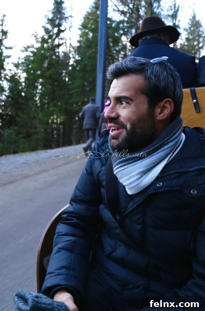 Our tour guide Frederico in the Alpine landscape