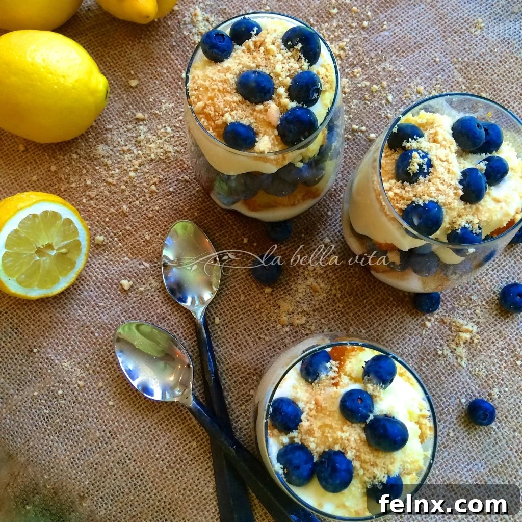 Blueberry Limoncello Cream Parfaits