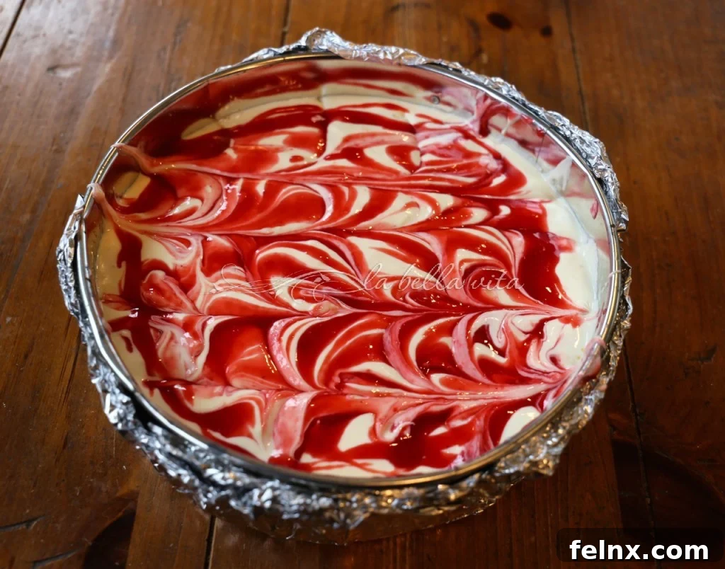 Swirling Raspberry Sauce