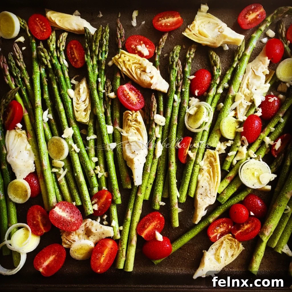 Intense colors of roasted vegetables