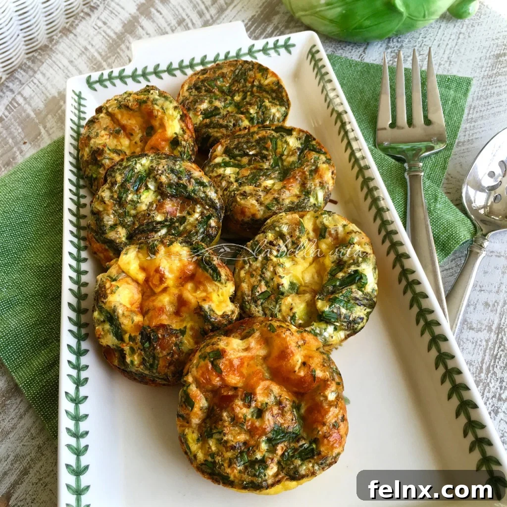 Mini Frittata with Asparagus and Six Italian Cheeses