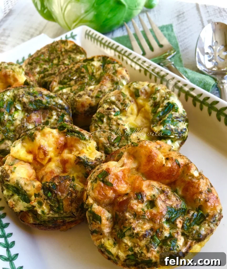 Close up of Mini Frittata with Asparagus