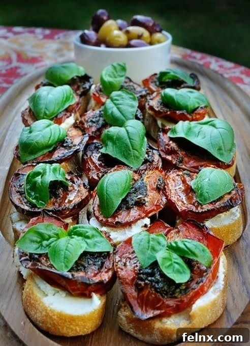Roasted Tomato and Goat Cheese Crostini