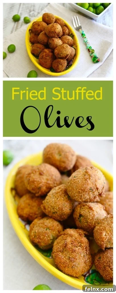 Italian Fried Stuffed Olives Pin