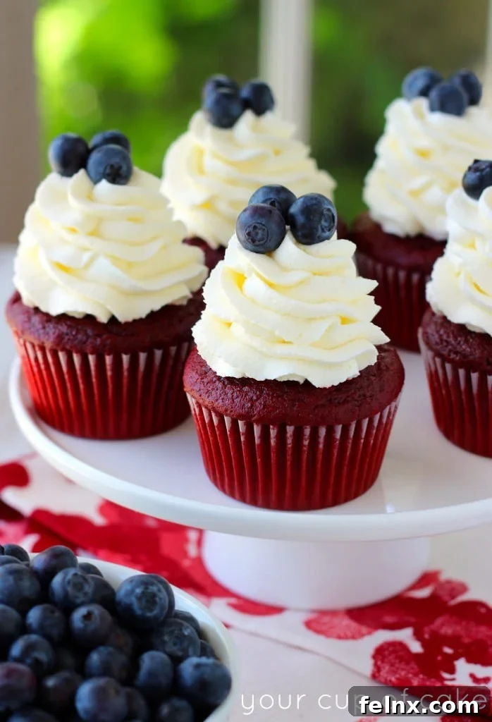 Red Velvet Patriotic Cupcakes