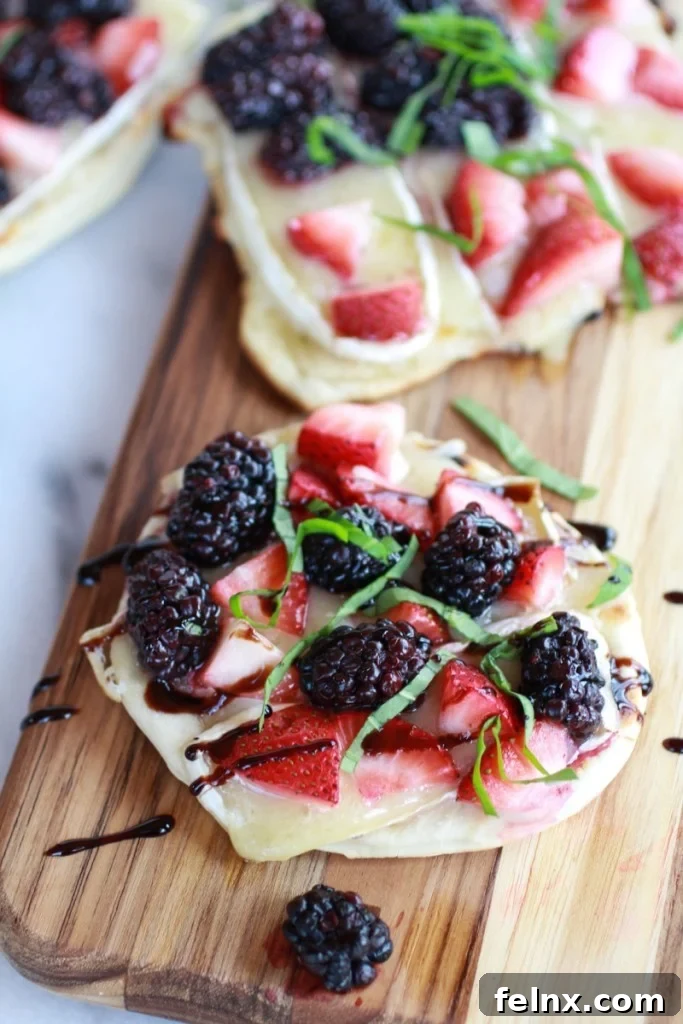 Grilled Brie and Berry Crisps