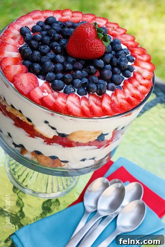 Skinny Patriotic Trifle