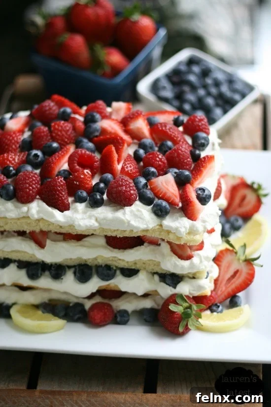 Lemon Berry Cream Cake