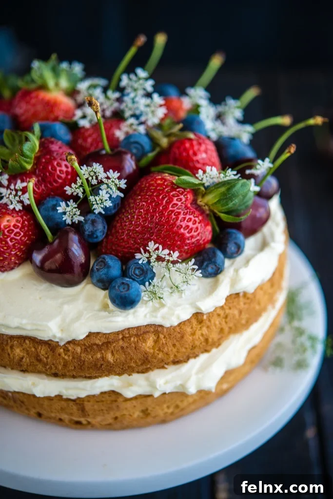 Sponge Cake with Berries