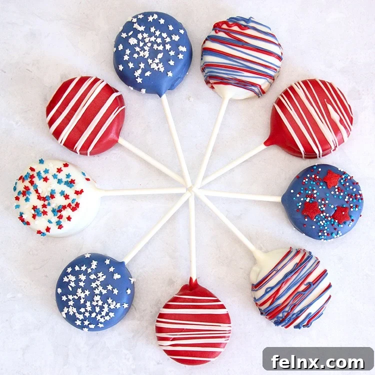 Oreo Pops Patriotic