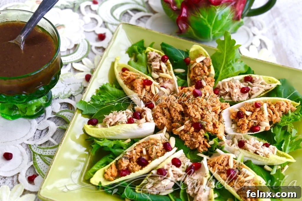 Belgian Endive Bites with Salmon and Tuna Salad