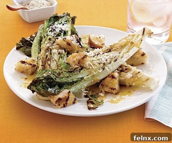 Grilled Caesar Salad Presentation