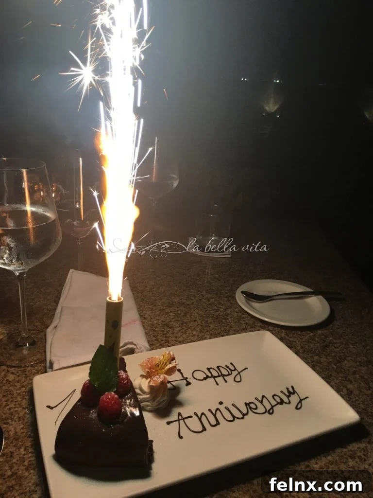 A giant chocolate cake dessert at Harrys Steakhouse Cancun