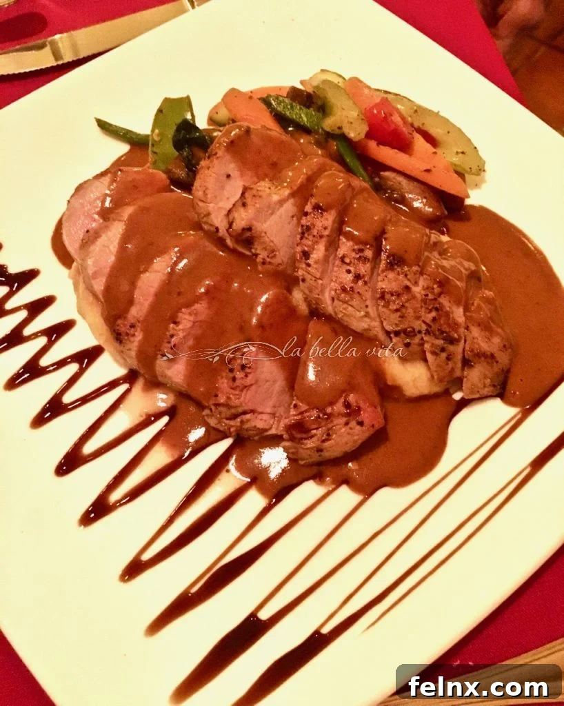Pork Tenderloin over Polenta