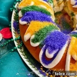 Cinnamon Apple Filled King Cake close up