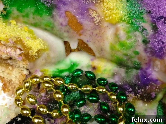 Mardi Gras King Cake festive colors