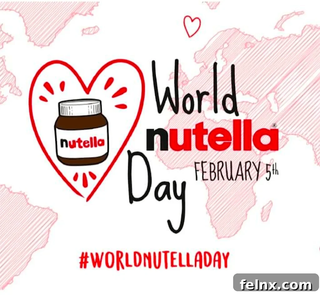 Close up of Nutella spread