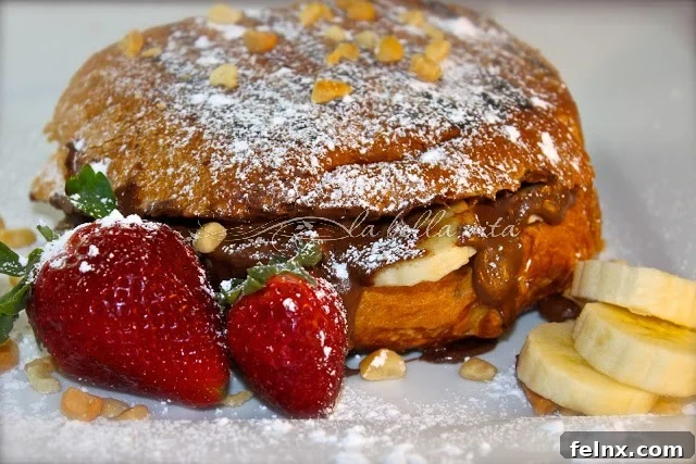 Final plated Nutella Panini
