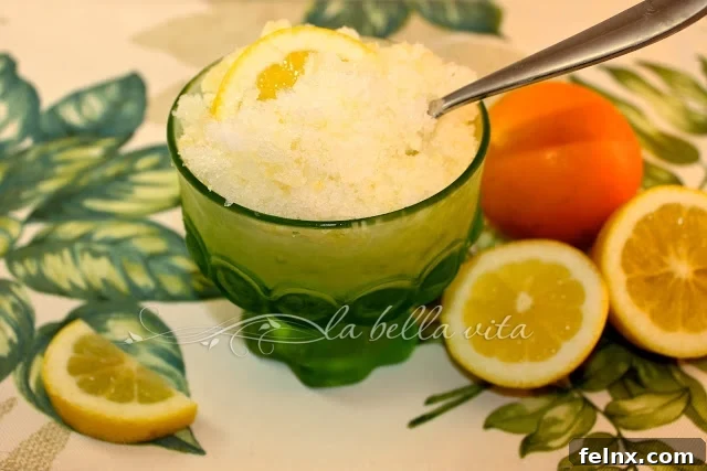 Fresh lemons and oranges prepared for granita