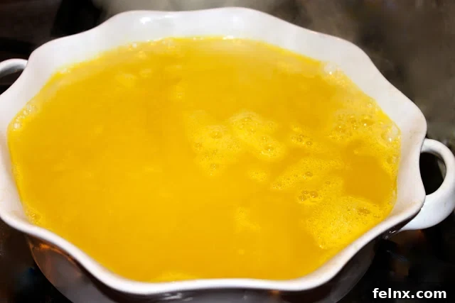 Granita mixture cooling in a baking pan