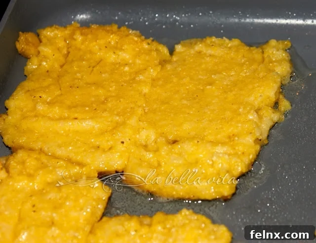 Fried Polenta in a Pan