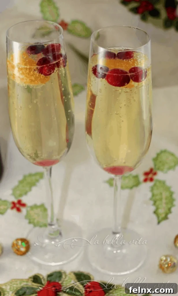 Cranberry Prosecco Party Setup