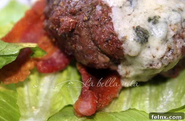 The perfect layers of a gourmet burger