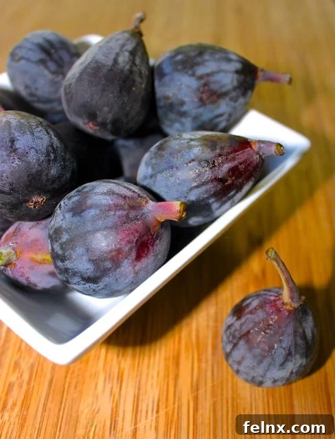 Fresh sliced figs for salad