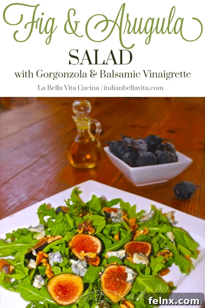 Fig and Arugula Salad with Gorgonzola and Balsamic Vinaigrette