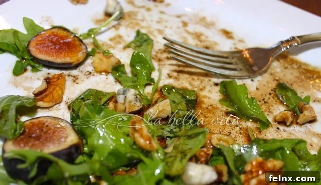 Completed Fig and Arugula Salad