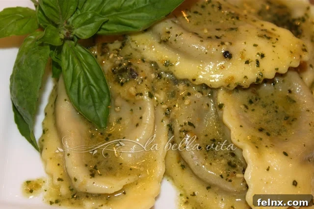 Close up of Wild Mushroom Agnolotti