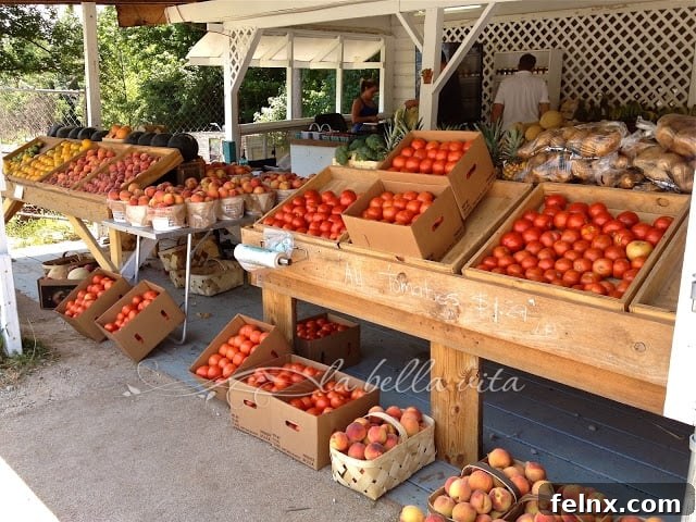 Baskets of Fresh Peaches