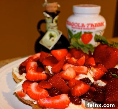Platter of Strawberry Balsamic Crostini