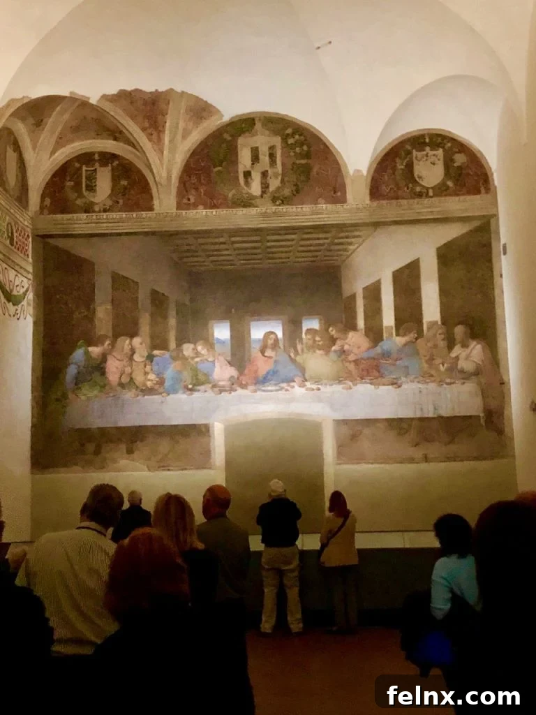 Leonardo da Vinci's Last Supper fresco in Milan Italy