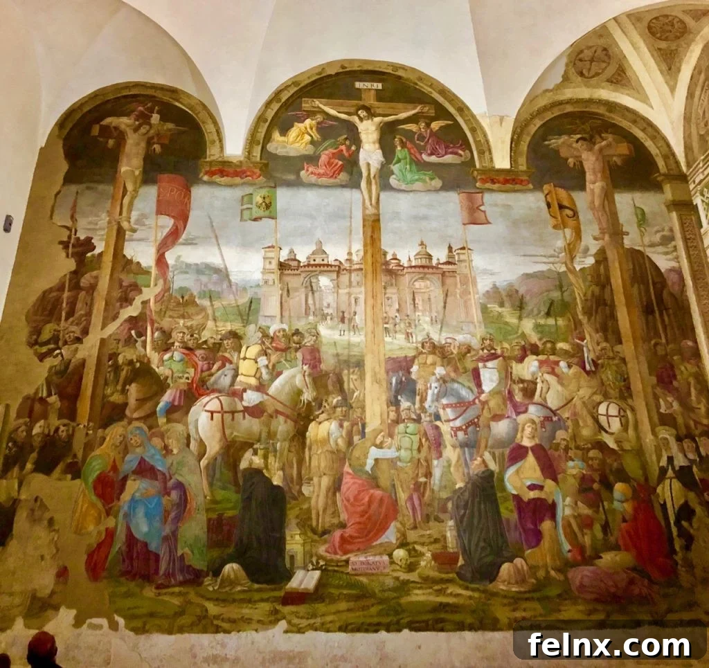 The Crucifixion fresco by Giovanni Donato da Montorfano in Milan