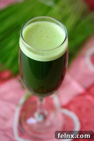 Healthy Green Smoothie in a Glass