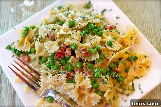 Spring Farfalle Carbonara