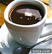 Rich Dark Hot Chocolate with Whipped Cream