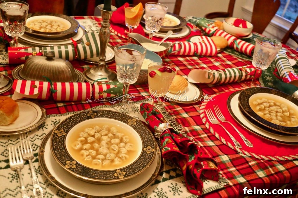 Tortellini in Brodo served on Christmas Day