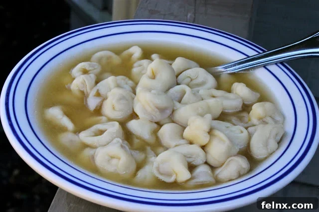 Tortellini prepared for Thanksgiving