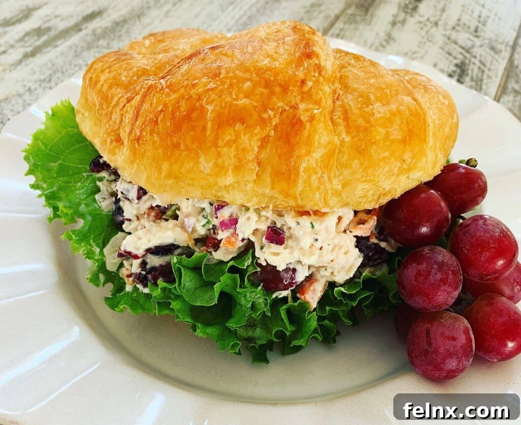 Platter of Chicken Salad with Grapes