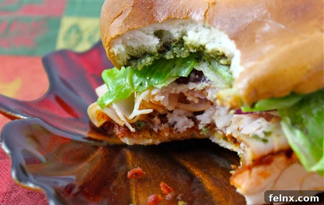 Close-up of Bagel Sandwich layers