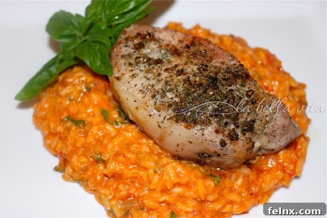 Finished Tomato Basil Risotto
