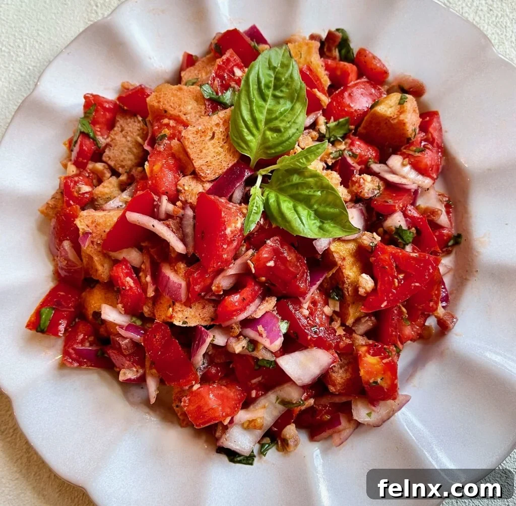 Tossing the Panzanella Salad