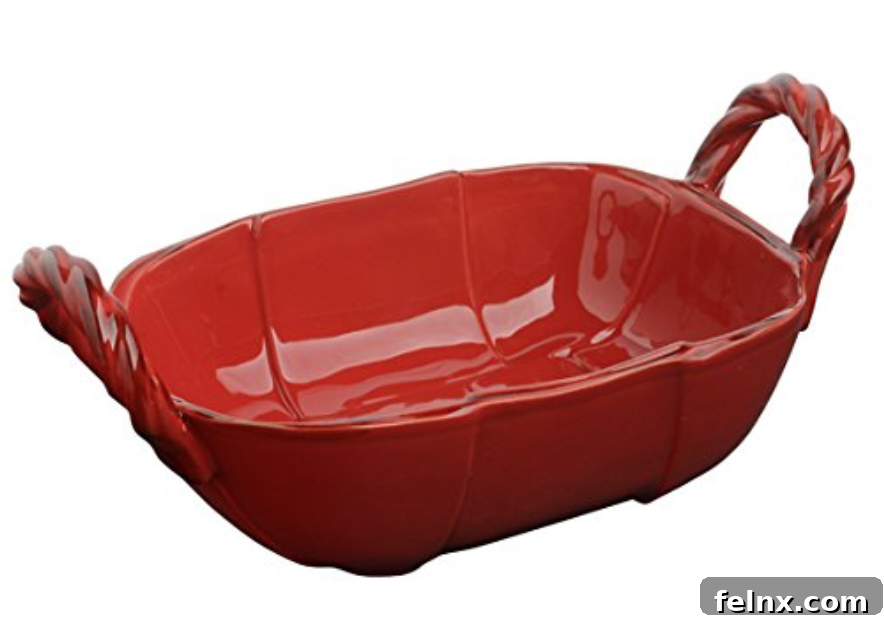Exquisite handmade Italian ceramic serving dish with handles