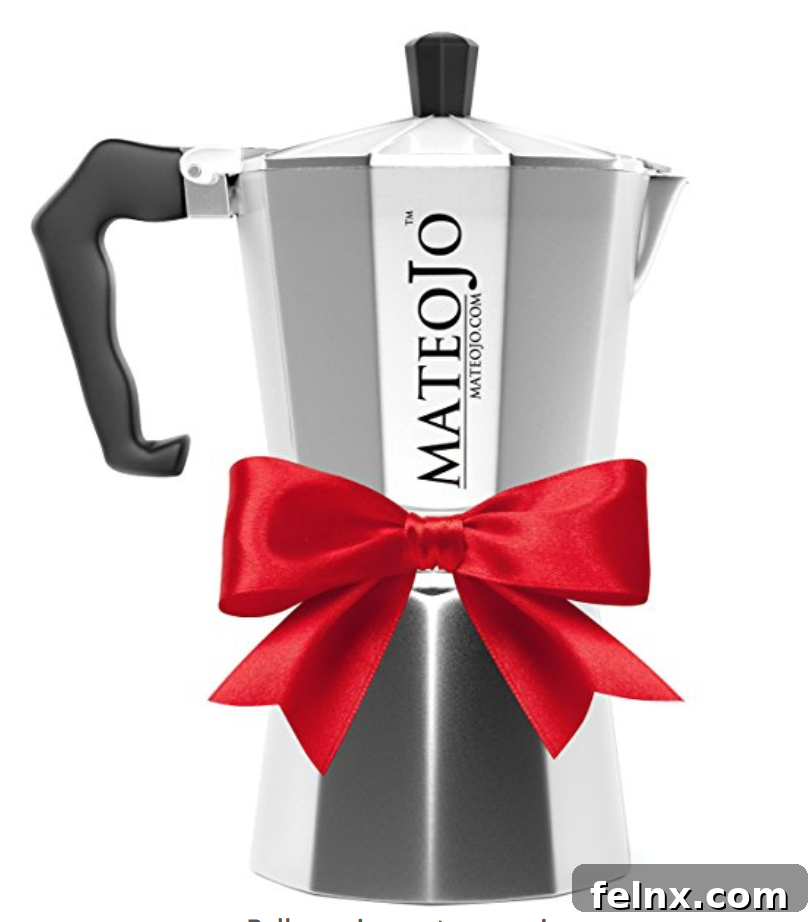 Traditional Italian Moka stovetop espresso coffee maker