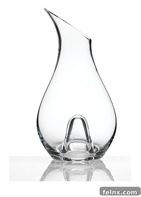 Elegant Luigi Bormioli Magnifico wine decanter for aeration