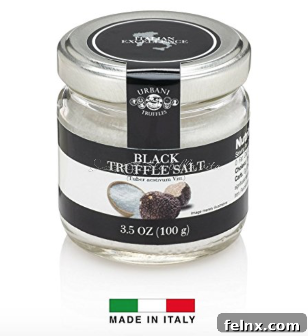 Urbani Truffles Italian Black Truffle Salt for gourmet cooking