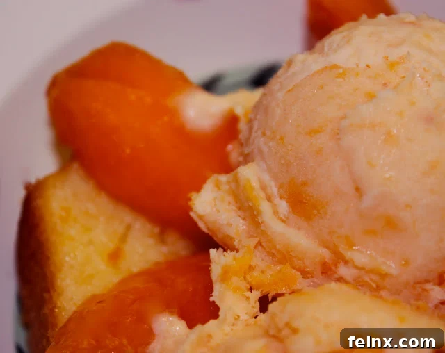 Fresh golden peaches ready for ice cream making