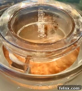 Ice cream churning in the machine